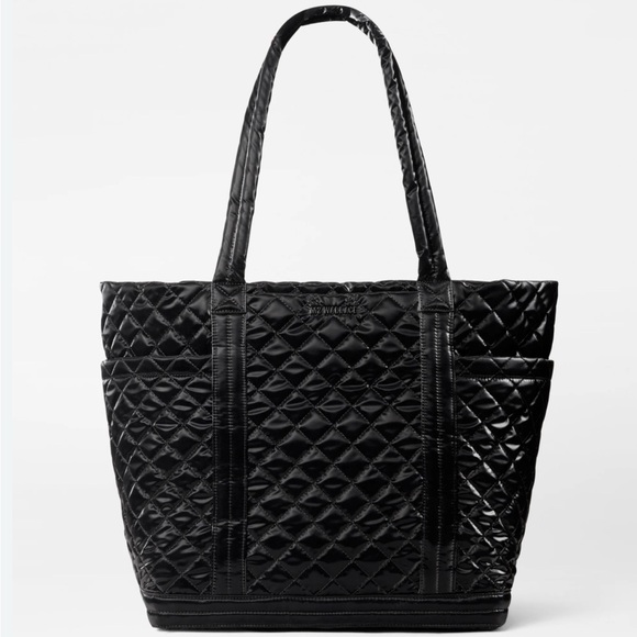 MZ Wallace Large Black Liquid Empire Tote - Picture 2 of 4